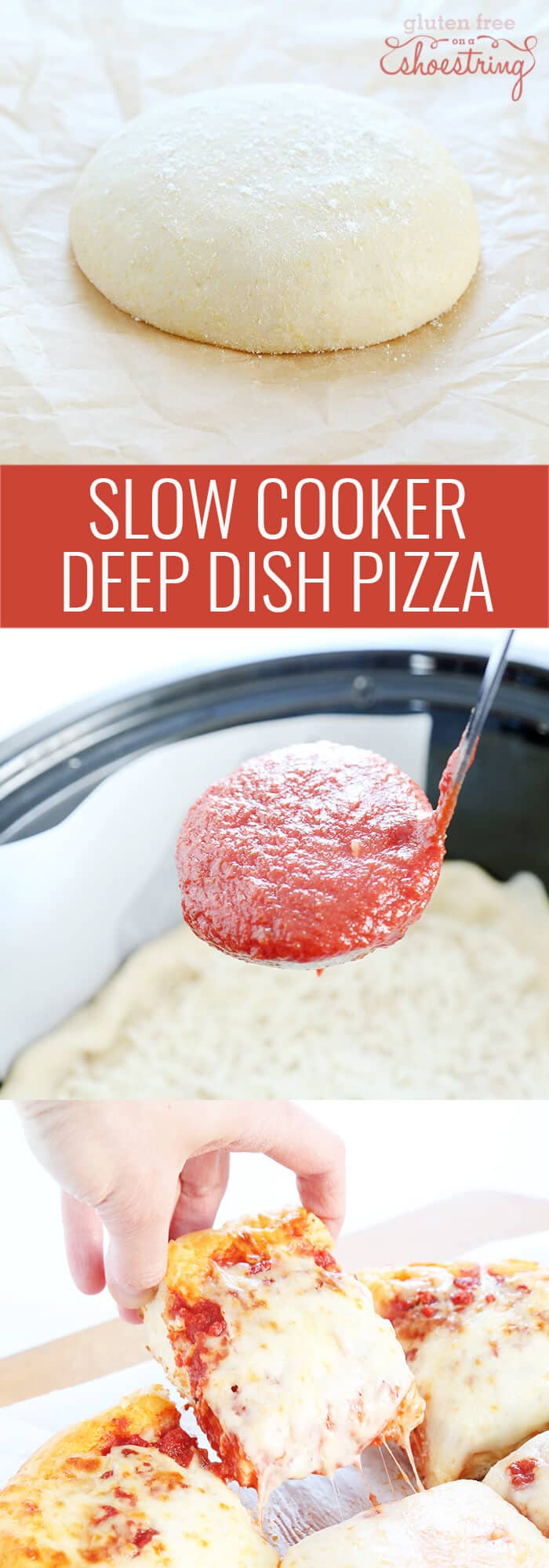 This recipe for deep dish gluten free pizza is made in the slow cooker. You'll be amazed by how crusty it is!