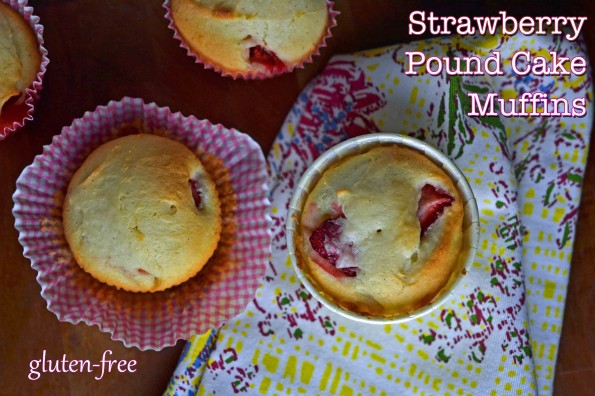 Strawberry Pound Cake Muffins