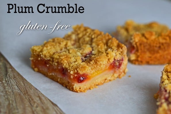 Shortbread Plum Crumble: Gluten-free in the summertime