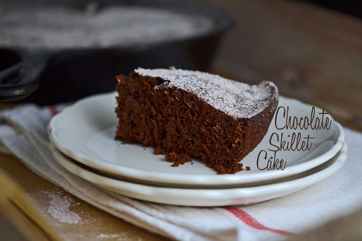 Bittersweet Chocolate Sour Cream Skillet Cake