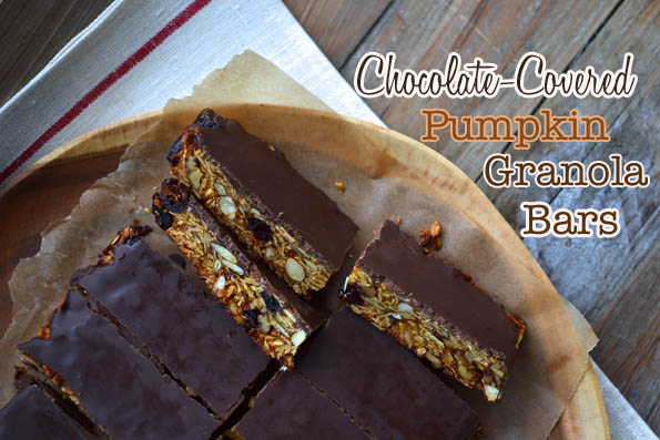 Chocolate-Covered Pumpkin Granola Bars