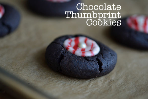 Chocolate Thumbprint Cookies