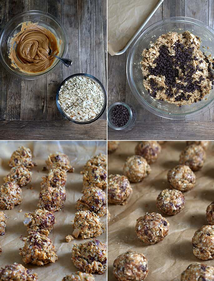 Peanut Butter No Bake Gluten Free Energy Bites, Step by Step