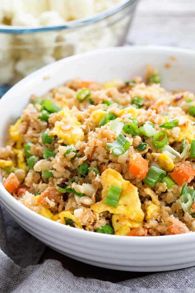 Low Carb Cauliflower Fried Rice ⋆ Great gluten free 