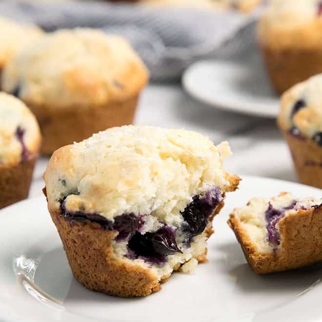 Bakery-Style Gluten Free Blueberry Muffins