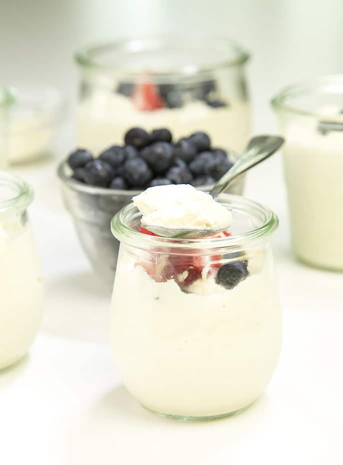 This simple recipe for white chocolate mousse is made without eggs or gelatin, and can be served alone, with berries, or even as the perfect cake filling!