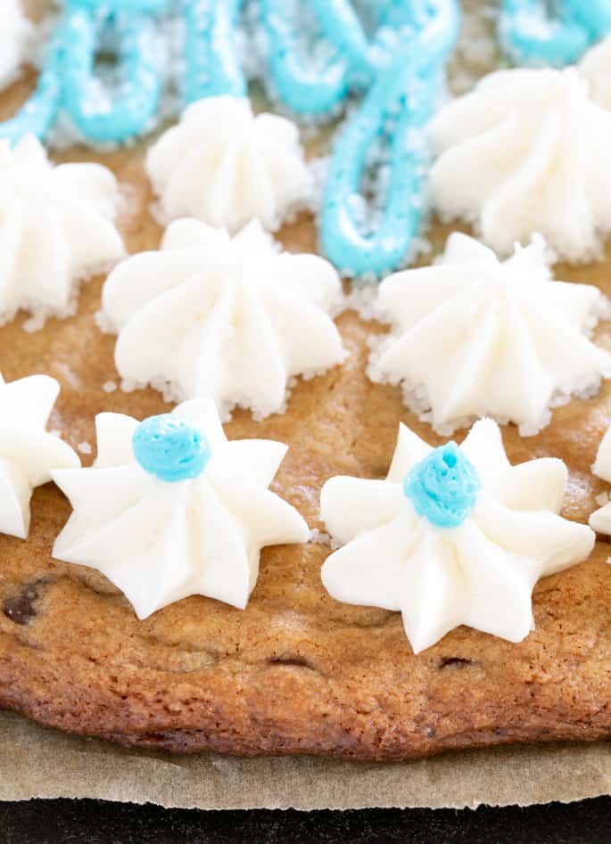 Gluten Free Cookie Cake A Frosted Chocolate Chip Cookie