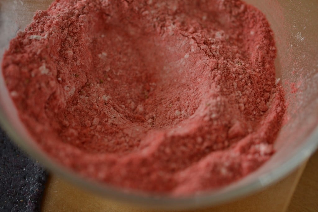 Crushed freeze dried strawberries