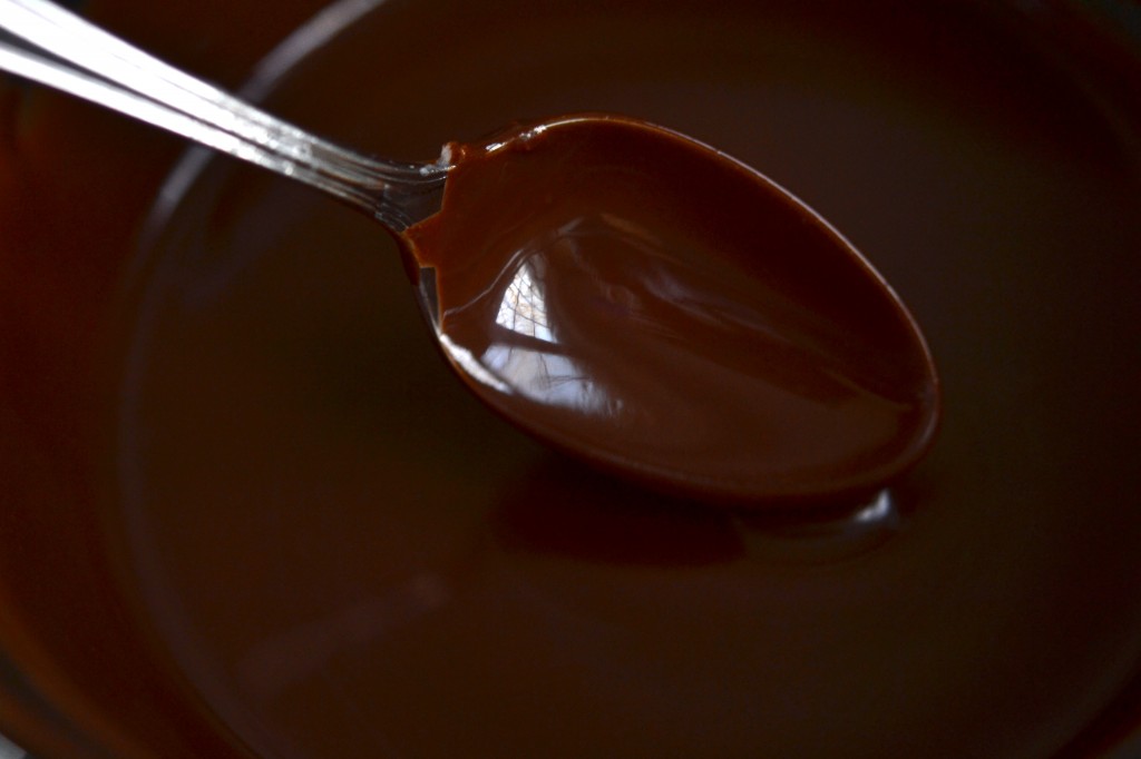 Chocolate sauce in a bowl