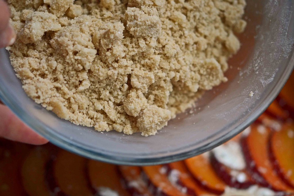 close up of pie Crumble