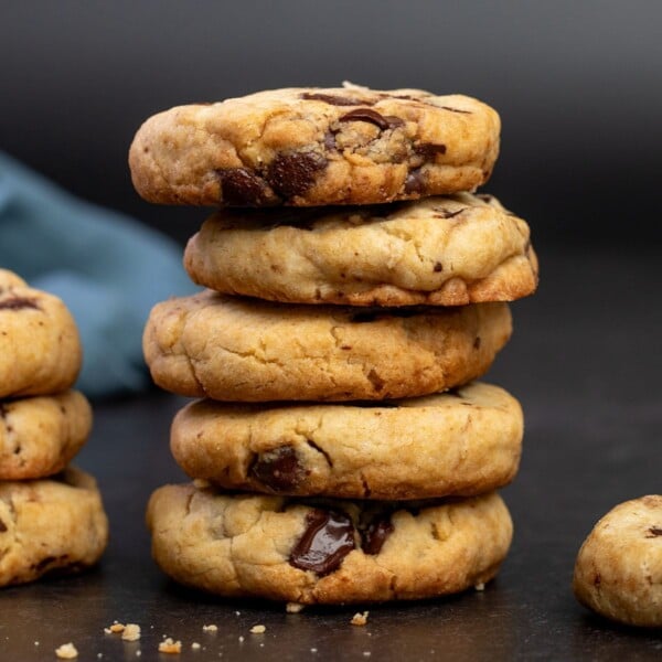 gluten free Chips Ahoy in stack