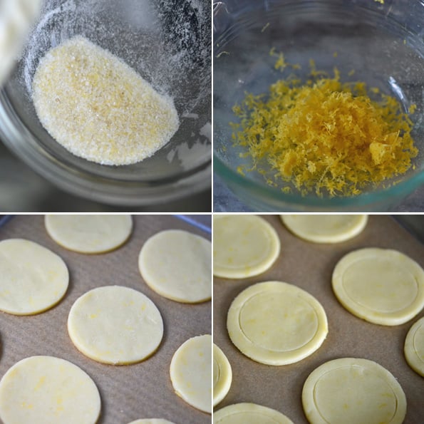 Lemonades Copycat Girl Scout Cookies being assembled 