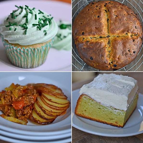 A series of St. Patricks day foods 