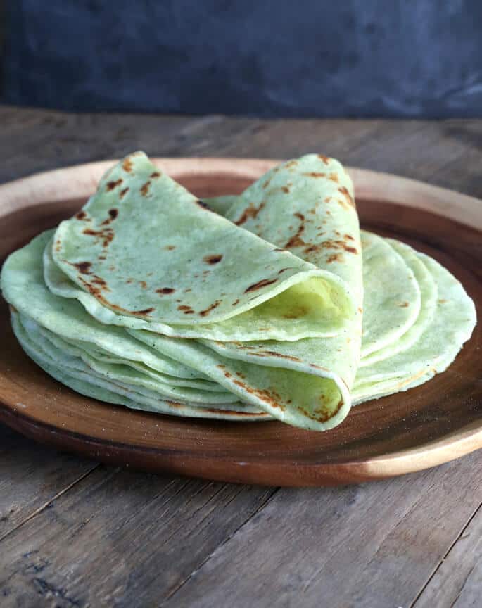  Made with pureed fresh zucchini in place of water, these soft, flexible gluten free zucchini tortillas are the perfect way to eat your greens.