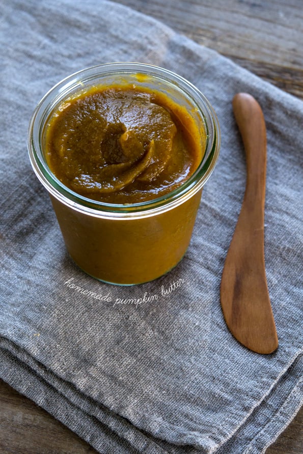 Pumpkin butter in a jar