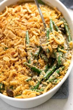 Easy Gluten Free Green Bean Casserole | No Canned Soup!