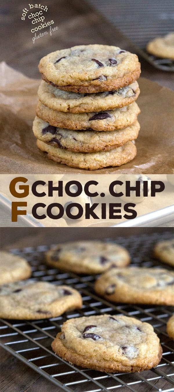 Easy chewy soft gluten free chocolate chip cookies that taste like they just came out of the oven. The absolute BEST!