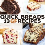 These 13 gluten free quick bread recipes for everything from banana, cinnamon swirl and cranberry to zucchini and pumpkin. Not every muffin can be a quick bread, but these get the job done!