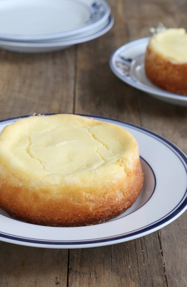 Butter cake on a white plate