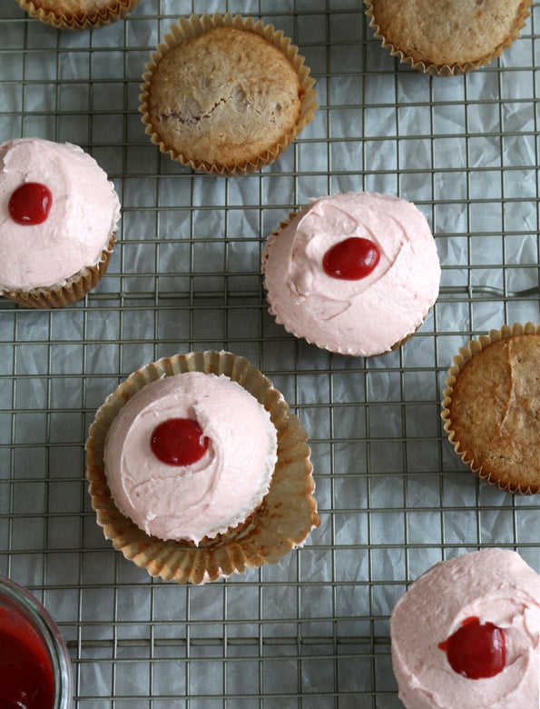 Gluten Free Strawberry Cupcakes with Strawberry Frosting