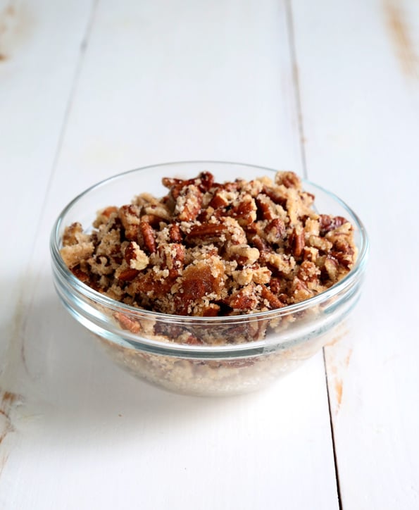 Sugared Pecans for Gluten Free Rum Cake