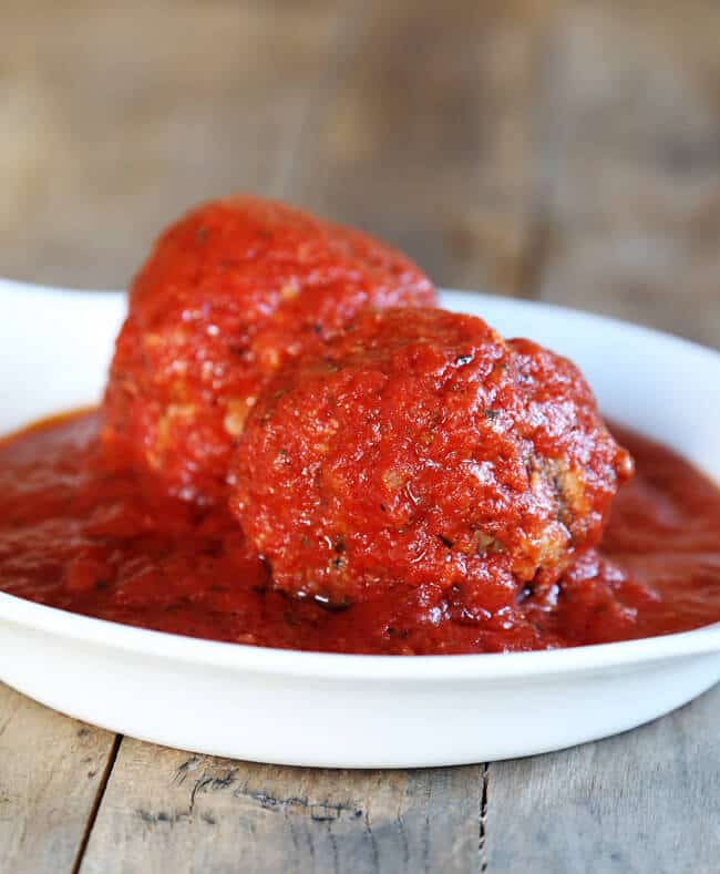 Dried herbs in the crock are the secret to the rich flavor and perfect texture of these slow cooker meatballs. And it's also the easiest, most convenient meal you'll make all week!