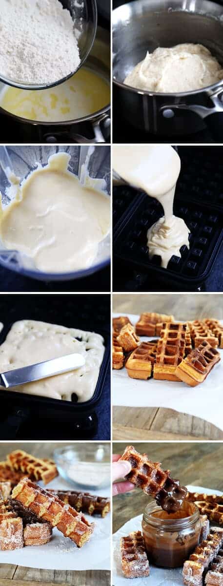 Gluten Free Waffle Churros, Step by Step