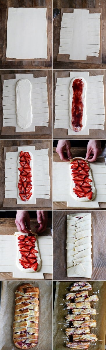 Gluten Free Strawberry Danish Braid, Step by Step