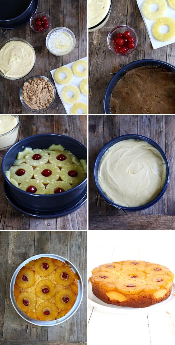 Gluten Free Pineapple Upside Down Cake, Step by Step