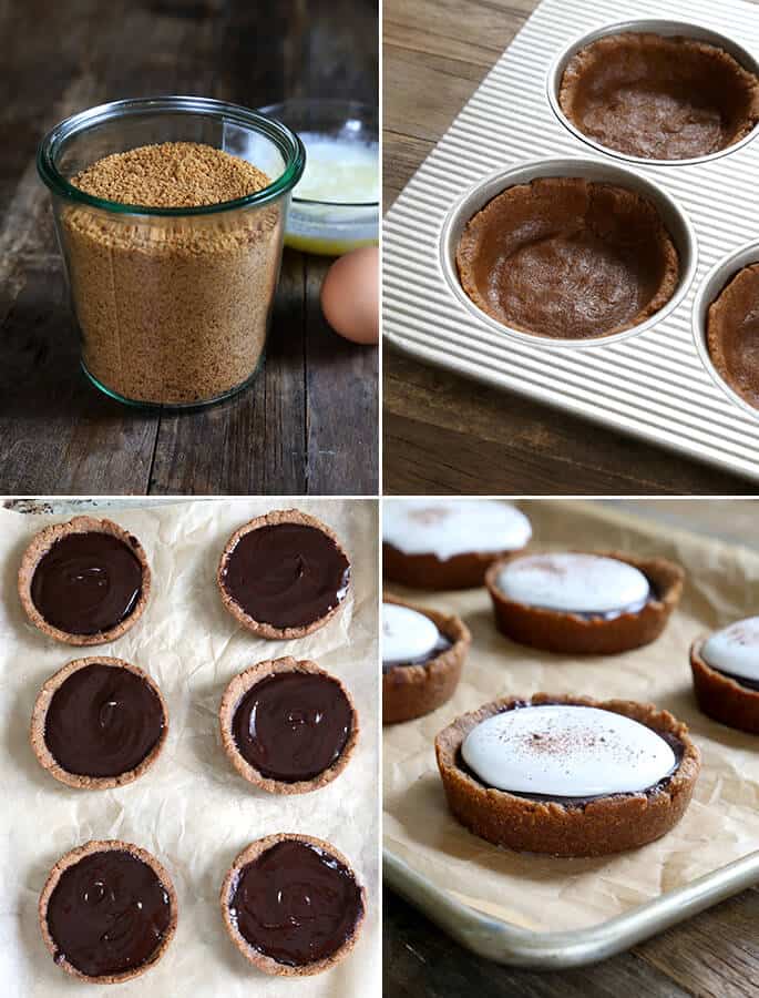 Easy Gluten Free Miniature S'mores Pies, Step by Step