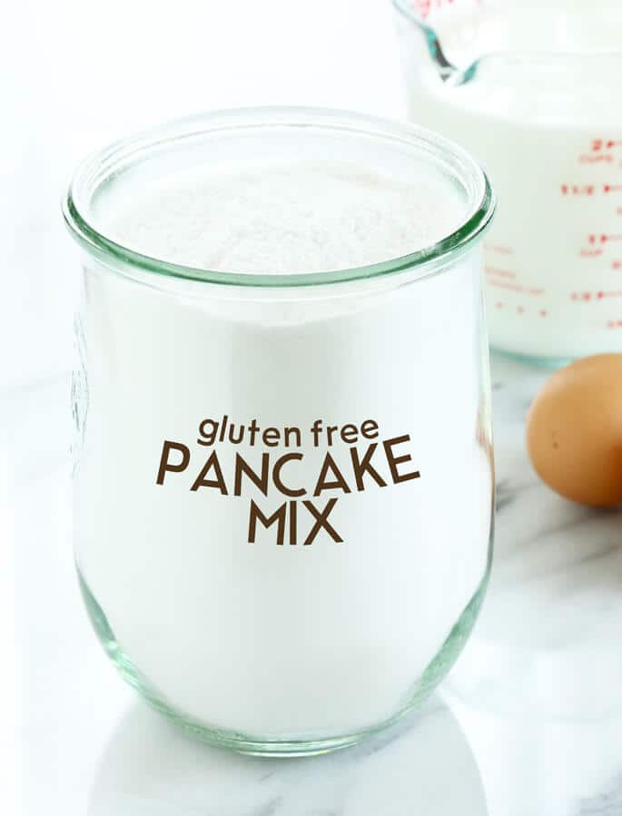 This easy mix for gluten free pancakes is perfect for everything from pancakes and muffins to breakfast bakes. Ditch that boxed mix and D.I.Y. better!