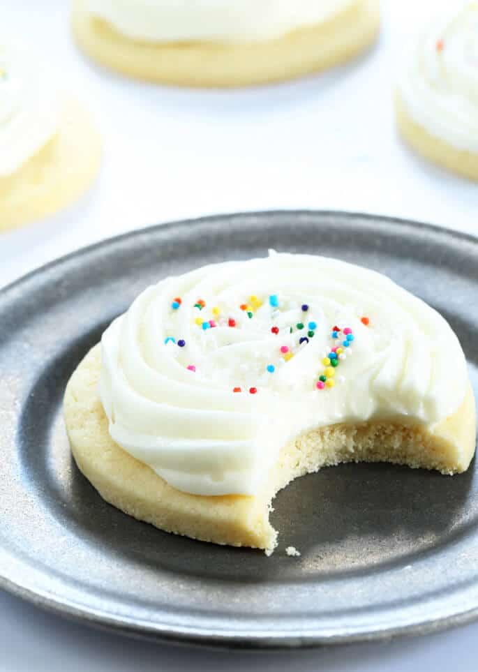 Soft and tender gluten free cream cheese Soft and tender gluten free cream cheese cutout sugar cookies with slightly firm Lofthouse-style frosting. Basically, they're the perfect cookie.