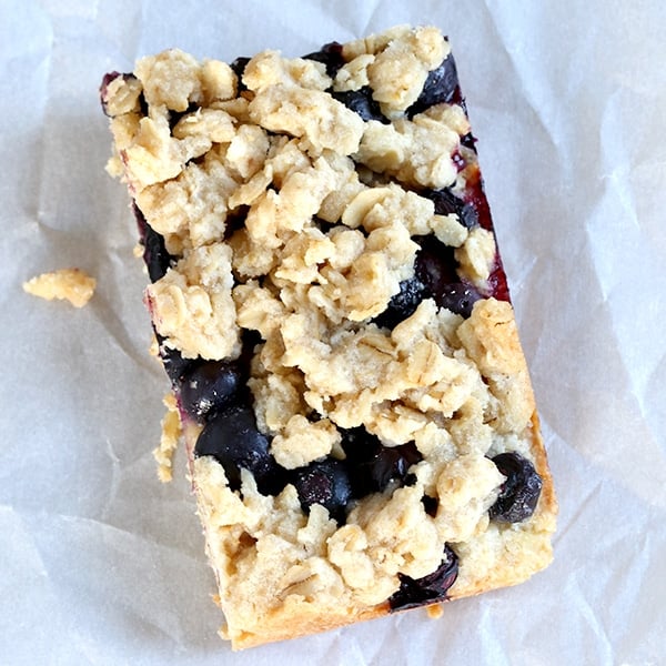 gluten free blueberry oat bars