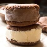 Chewy gluten free Nutella cookies have a delicate crunch on the outside, and a soft and tender inside. Rich and chocolatey, they're just right for making the perfect ice cream sandwiches.