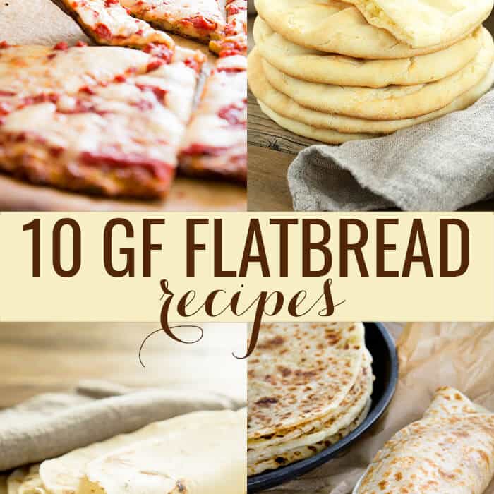 Ten perfect recipes for gluten free flatbread and wraps. They're flat, sure, but not at all uninteresting. Perfect for pizza, burritos, and lunch wraps!