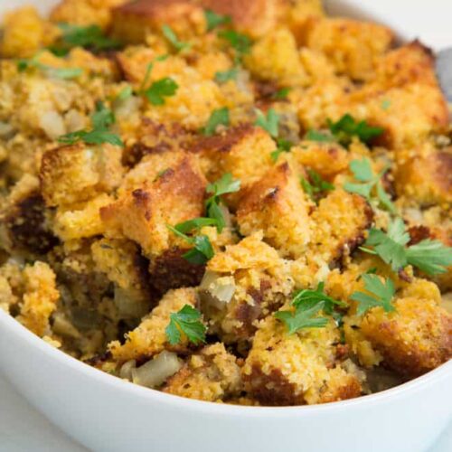 Gluten Free Cornbread Stuffing - Gluten Free on a Shoestring