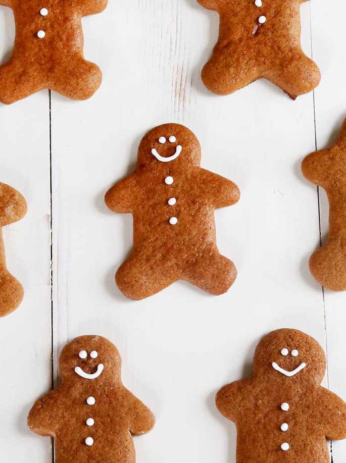  These gluten free chewy gingerbread men cookies are soft and perfectly spiced for all your holiday cookie-baking needs—or any time of year.