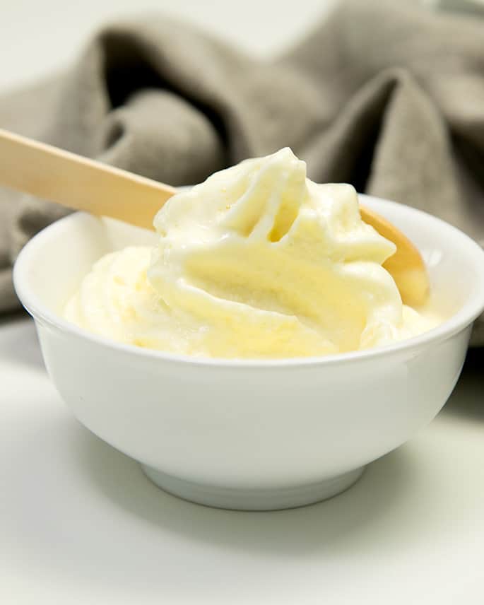 This Dole whip recipe, the pineapple soft serve, has only 2 main ingredients, and it's naturally gluten free and dairy free. Bring a taste of Disney home!