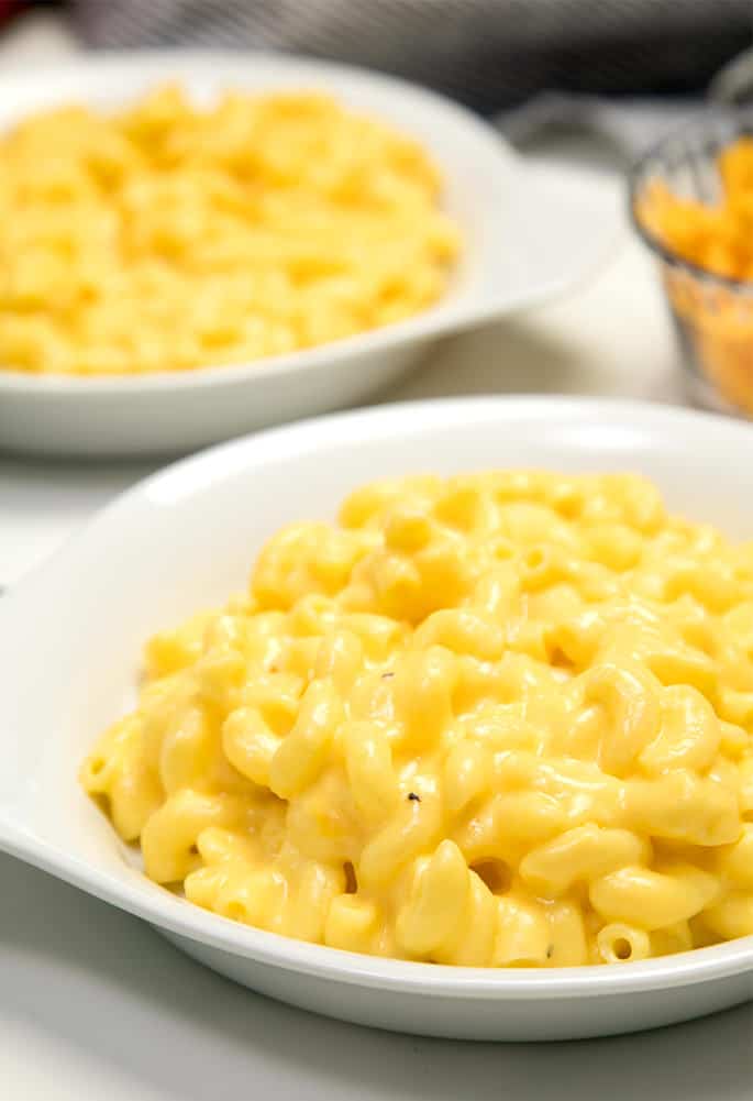 Gluten free mac and cheese at its easy best. This recipe only takes about 20 minutes to make from start to finish, and it's made entirely on the stovetop. So good!