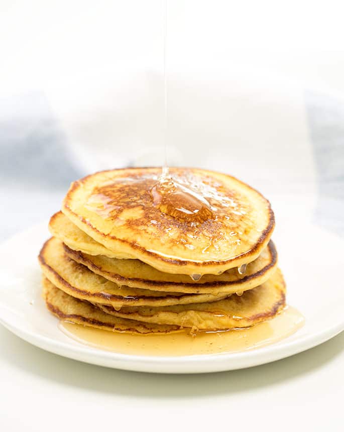 Cornmeal Pancakes | Fluffy, Savory and Slightly Sweet