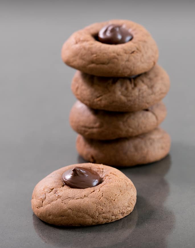 These 3 ingredient Nutella cookies are tender and rich, and could not be easier. Make the quick cookie dough in a food processor, and they're ready to eat in about 15 minutes, start to finish.