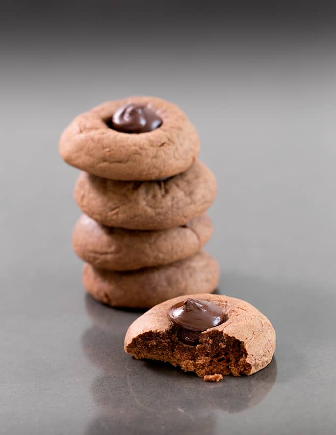 These 3 ingredient Nutella cookies are tender and rich, and could not be easier. Make the quick cookie dough in a food processor, and they're ready to eat in about 15 minutes, start to finish. 