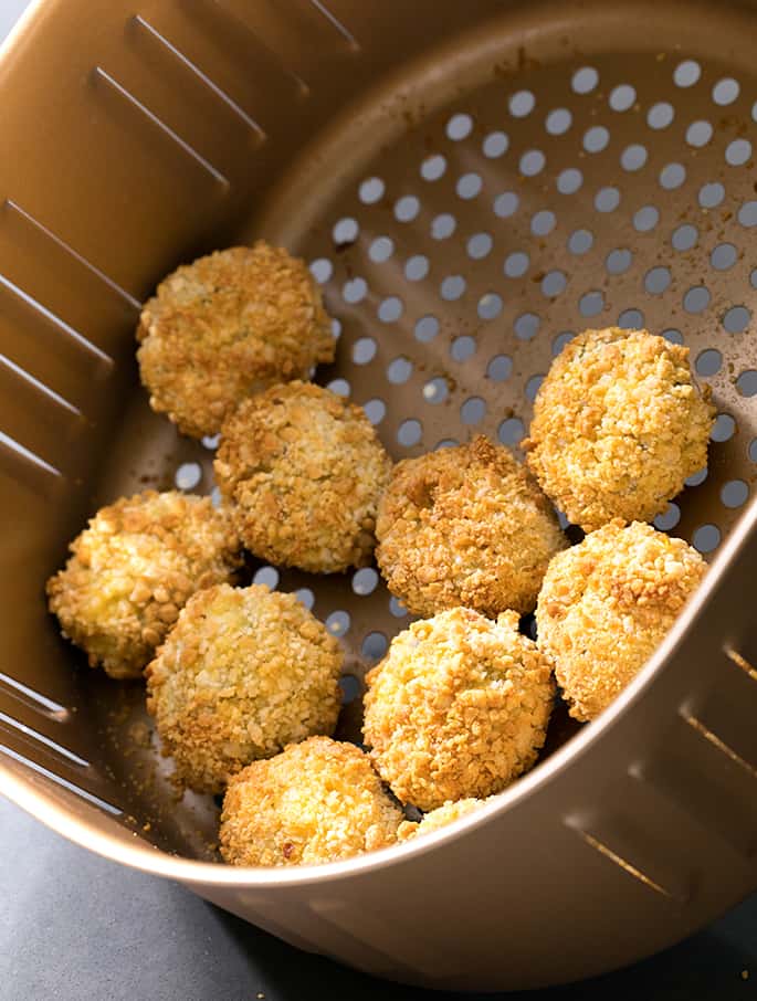 These Air Fryer chicken nuggets really are super crispy but made with almost no oil and in just minutes. If you're wondering how to use this new fun appliance, they're a great place to start!