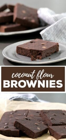 Fudgy Coconut Flour Brownies | a Paleo recipe