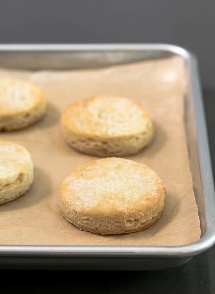 These gluten free vegan biscuits are made with just the right balance of vegan butter and shortening. They're light and flaky, and they even taste buttery. You just have to try them!