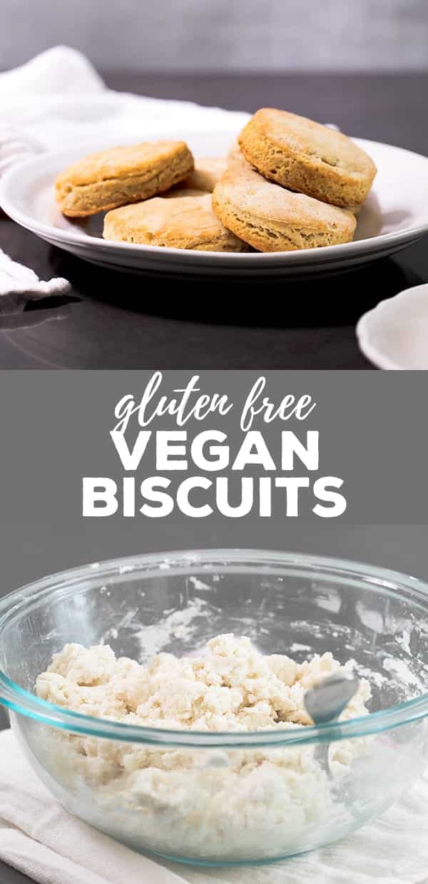 These gluten free vegan biscuits are made with just the right balance of vegan butter and shortening. They're light and flaky, and they even taste buttery. You just have to try them!