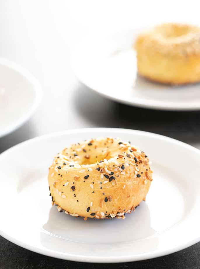 WW 2 Ingredient bagel on a plate