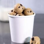 Just for eating, not baking, this eggless edible cookie dough recipe is made with oats for a safe, delicious treat—all without turning on the oven. Have your dough and eat it too!