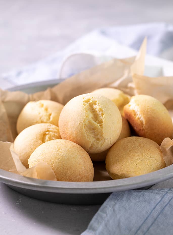 Pan de almidón de yuca y queso sin gluten 