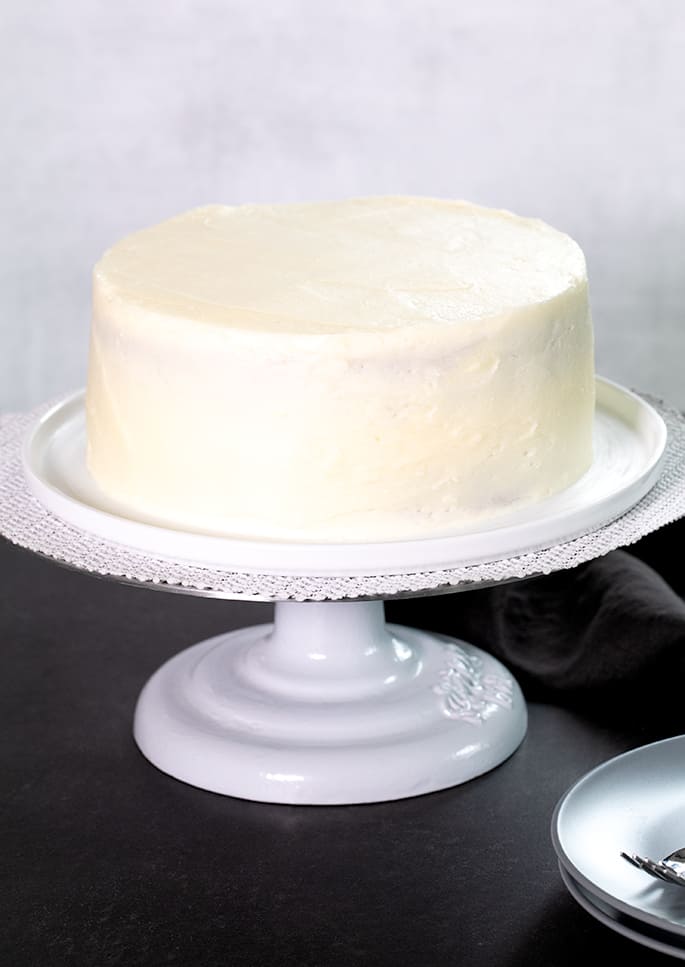 Light and Fluffy White Cake with Whipped Frosting | Life Love & Sugar